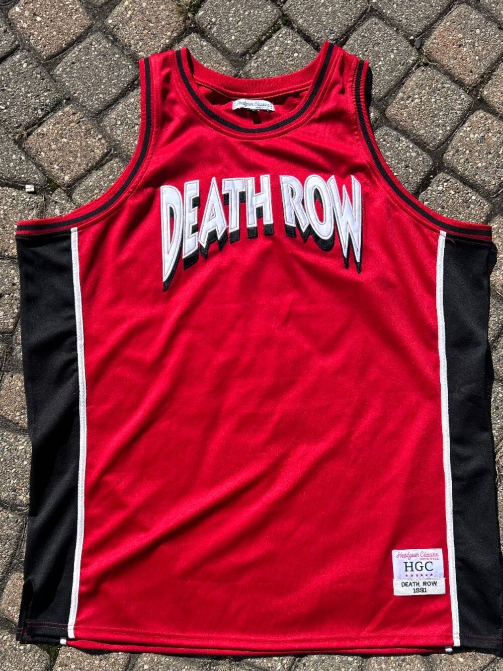 7XL Headgear Classics Death Row Records Basketball Jersey Red 7XL